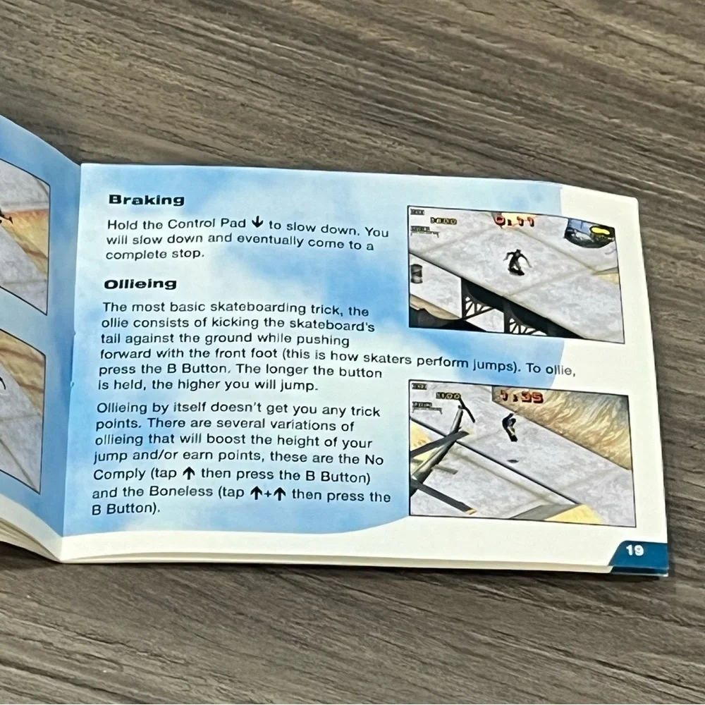 Vintage 2001 Game Boy Advance Tony Hawk's Pro Skater 2 Manual Only